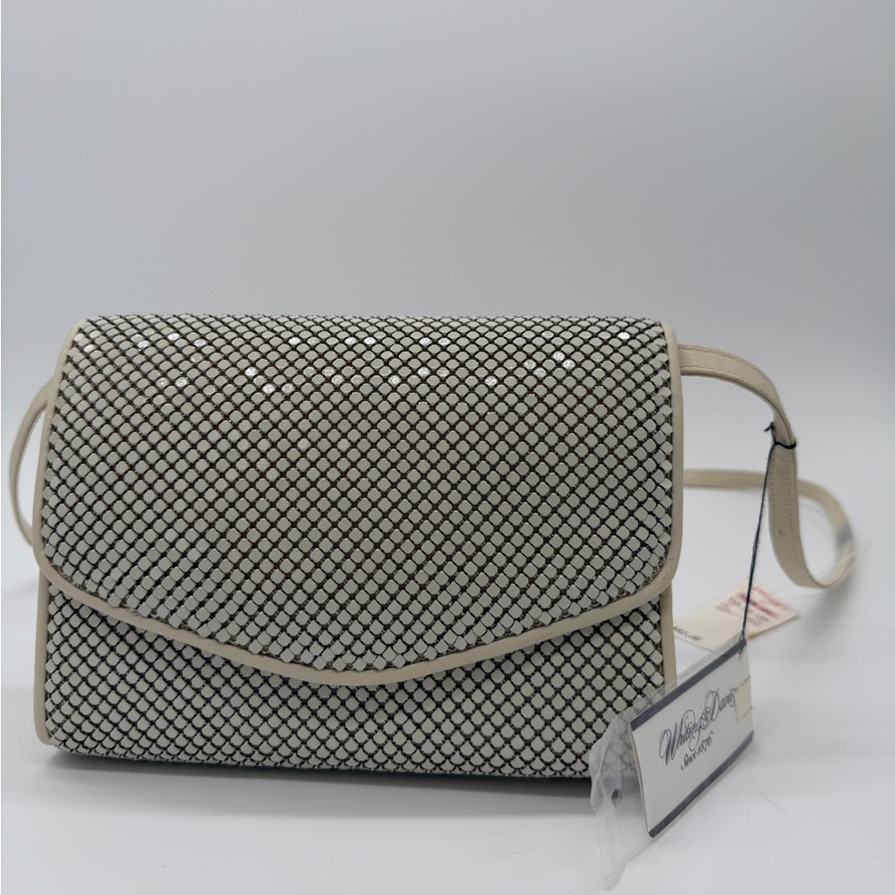 Vintage Whiting & Davis Ivory Mesh Crossbody Bag New With Tags